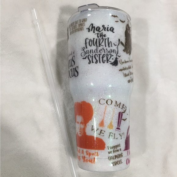 Hocus pocus 30oz glow in the dark tumbler with movie quotes says Maria on it - Picture 2 of 7